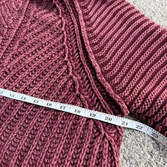 Free People Sweetheart Mock Neck Sweater Wine Burgundy Size XL - Picture 6 of 7